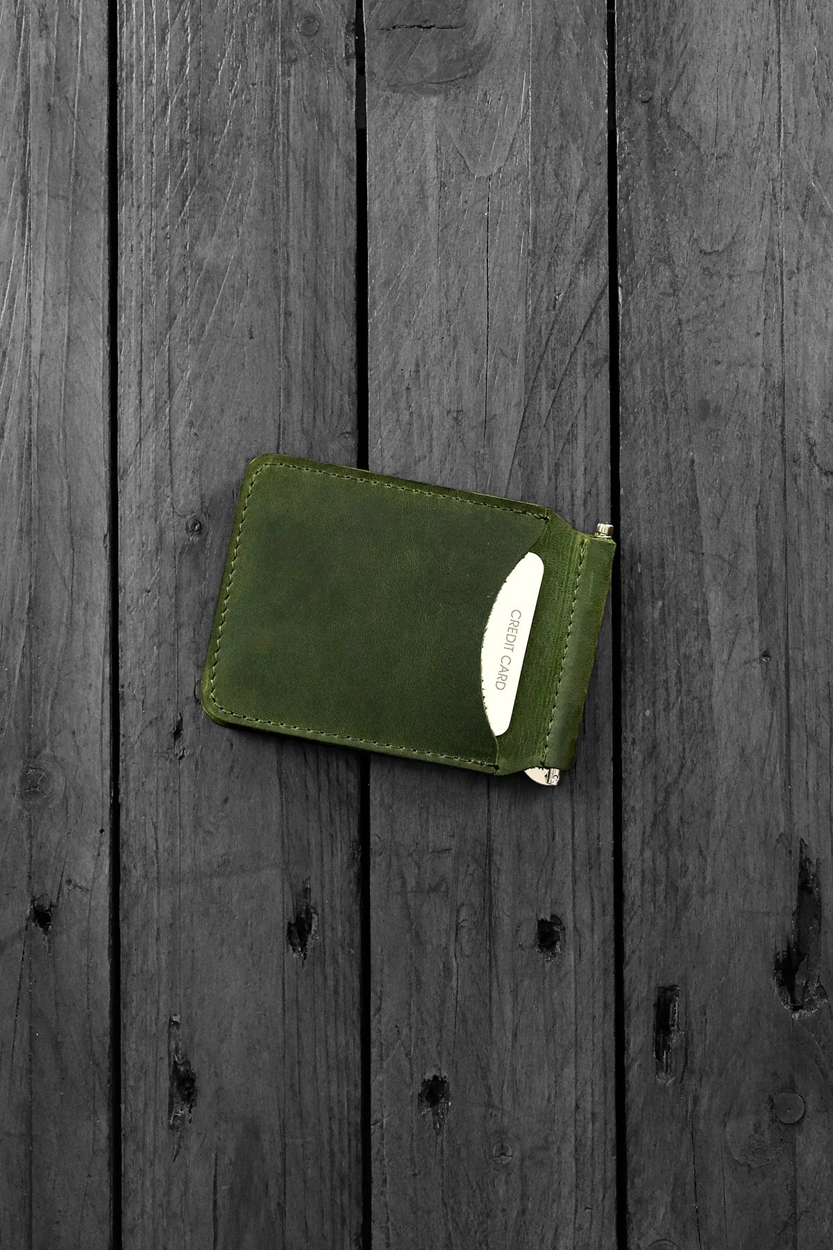 Hodica Larga - Genuine Leather Natural Money Clip Wallet