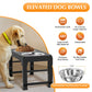 Elevated Dog Bowls Stand with 2 Thick 42Oz Stainless Steel Dog Food Bowls, Raised Dog Bowls 5 Heights Adjustable for Small Medium and Large Dogs, Cats