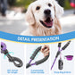 2 Packs 5/6 FT Dog Leash with Comfortable Padded Handle and Highly Reflective Threads Dog Leashes for Small Medium and Large Dogs (5FT-1/2'', Black+Purple)