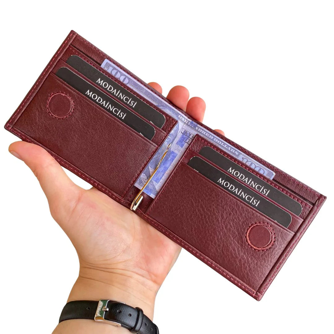 Edusa - Genuine Leather Premium Money Clip Luxury Wallet