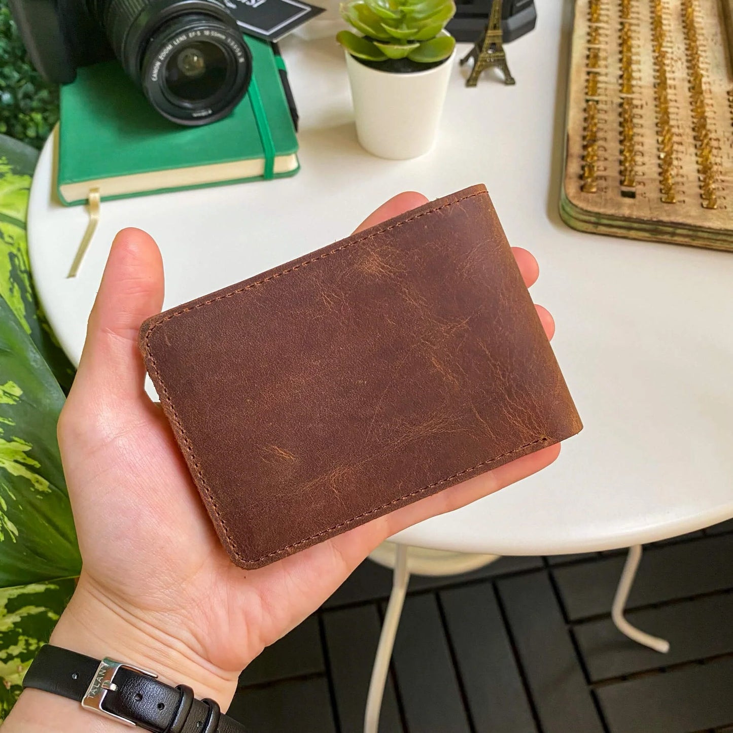 Tulipa - Genuine Leather Natural Wallet