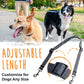 Double Dog Leash - Double Leash for Two Dogs No Tangle Design. Split Lead for 2 Pets. Adjustable to Fit All Sized Breeds. Reflective Dual Pet Lead for People with Multiple Pups