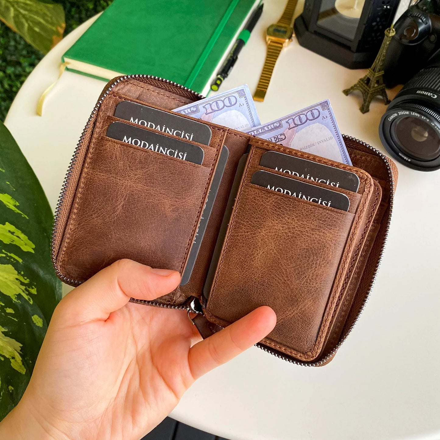 Porto - Genuine Leather Wallet with Zipper Feature